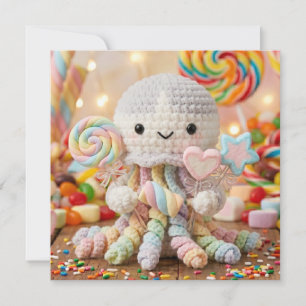 Jolie pieuvre au crochet Candy Land esthétique