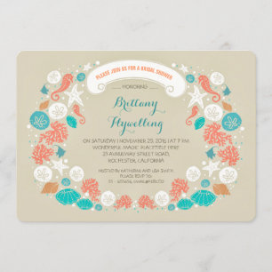 Jolie plage décontractée nuptiale invitations douc