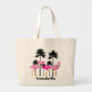 Jolie plage rose flamingo ajouter nom sac fourre-t