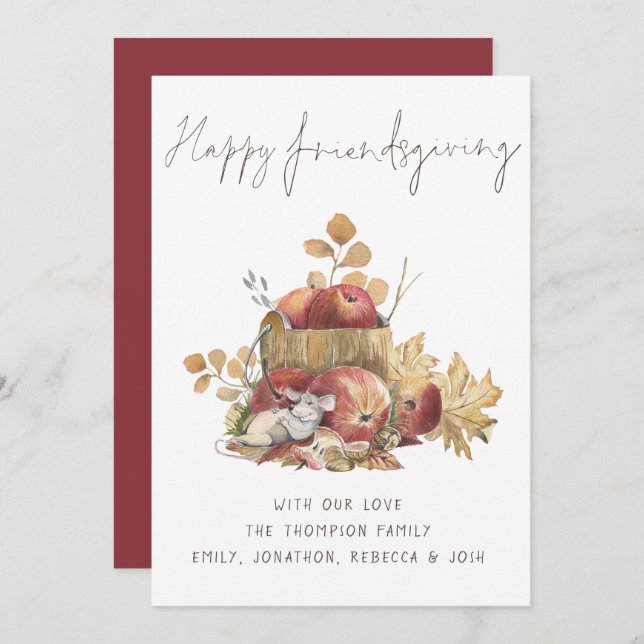 Jolie Pommes de la Souris Foliage Joyeux Amical (Devant / Derrière)