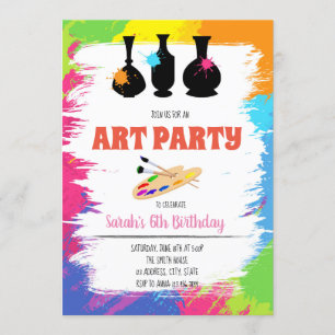 Jolie poterie invitation fête d'anniversaire