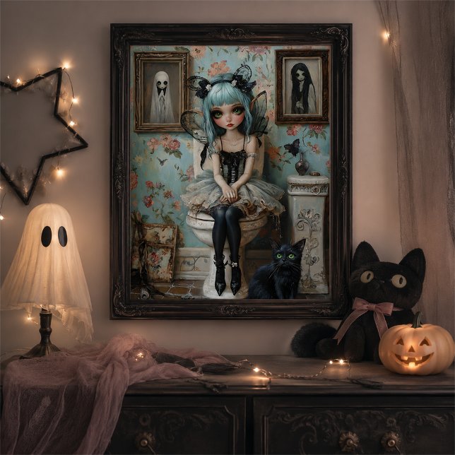 Jolie poupée fée gothique Halloween décoration mur (Créateur téléchargé)