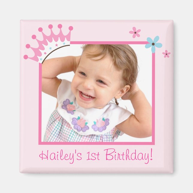 Jolie princesse Crown Tiara Favoriser Magnets phot (Devant)