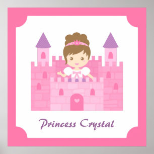 Jolie Princesse dans le Château Rose Décoration de