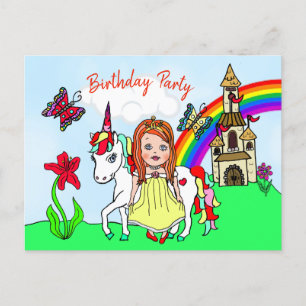 Jolie princesse et Invitation d'anniversaire de la