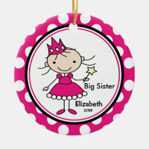 Jolie princesse grande sœur ornement de Noël
