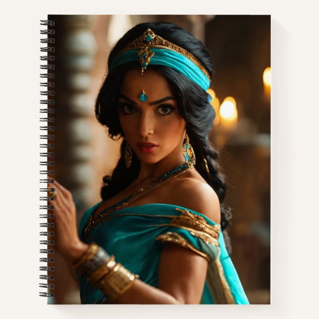 Jolie princesse Jasmine Carnet Spiral (Devant)