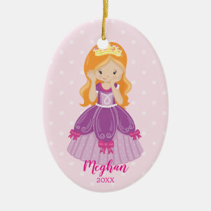 Jolie princesse rousse Ornement de Noël