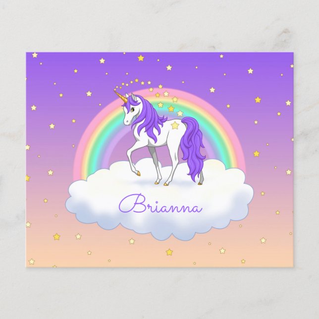 Jolie Purple Sweet Dreams Rainbow Unicorn (Devant)