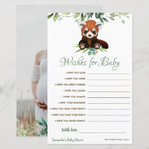 Jolie Red Panda Baby shower Game Wings pour bébé