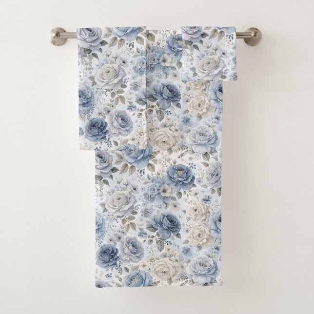Jolie Rose Bleue Aquarelle Florale  (En situation)