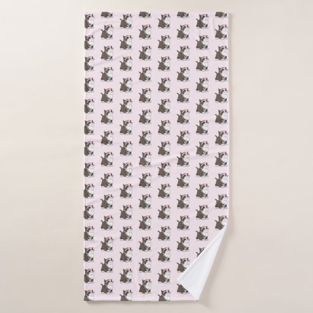 Jolie serviette de bain pour chats (Serviette de bain)
