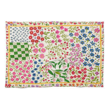 Jolie serviette de thé florale délirante.