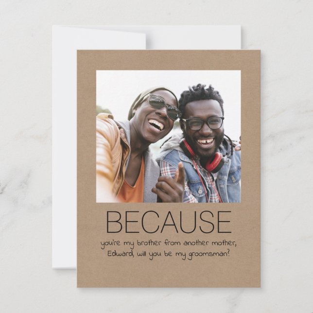 Jolie Simple Demanderez-Vous d'être Mon Témoin Pho (Devant)