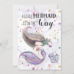 ~ Jolie sirène Whaleicorn Baby shower Invitation