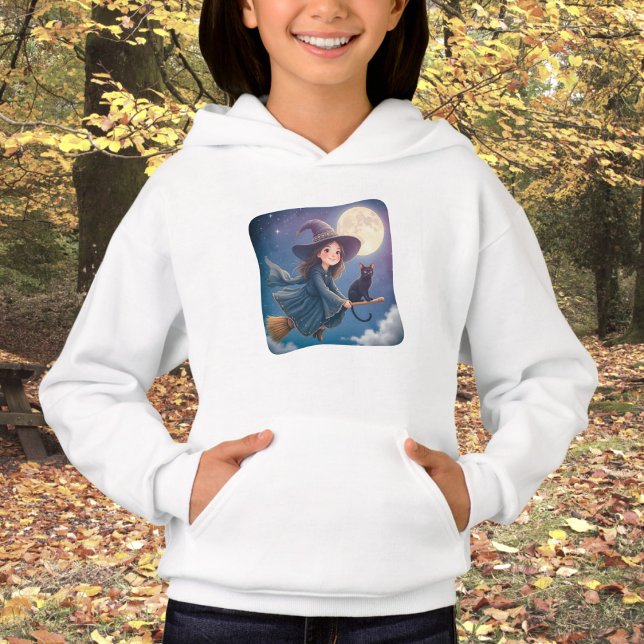 Jolie Sorcière Avec Sweat - shirt à capuche Chat (Créateur téléchargé)