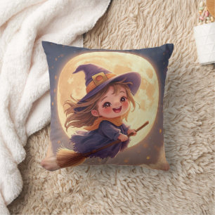 Jolie Sorcière Coussin d'Halloween - Décor Éffraya