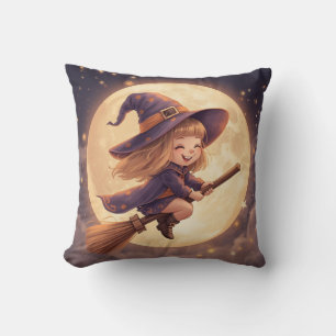 Jolie Sorcière Coussin d'Halloween - Décor Éffraya