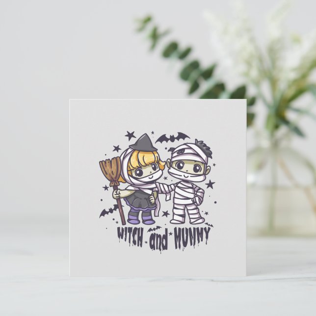 Jolie sorcière et Mischievous maman garçon (Debout devant)