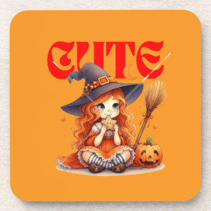 Jolie Sorcière Halloween Dessous de verre en plast