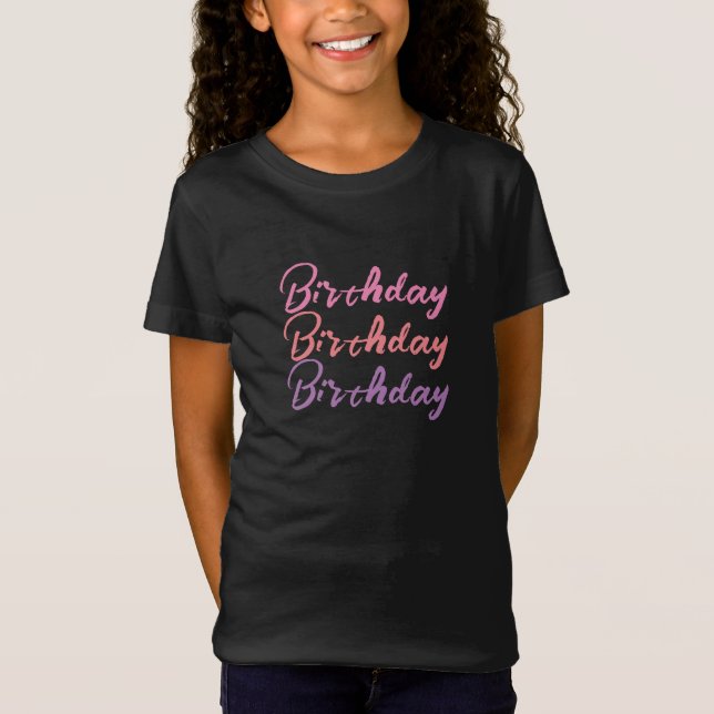 Jolie Sweet Fun Anniversaire Filles T-shirt (Devant)