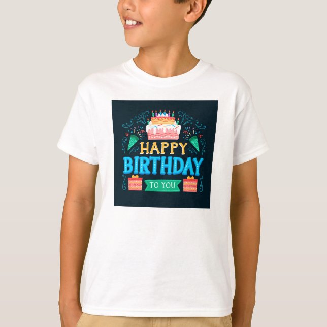"Jolie T-shirt d'anniversaire pour les enfants - C (Devant)