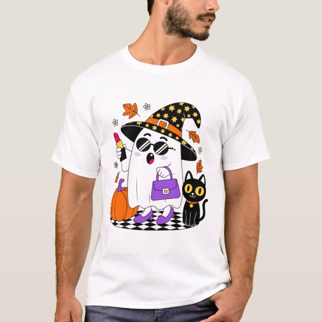 Jolie T-shirt homme de sorcière Halloween (Devant)