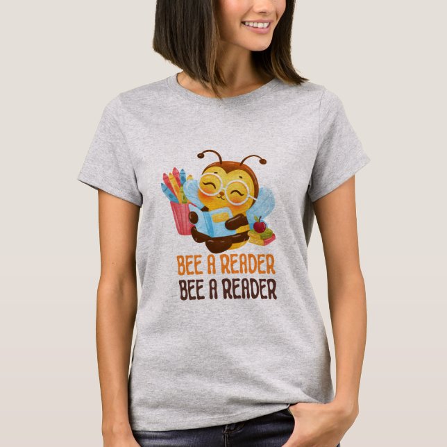 Jolie T-Shirt Lover Du Livre D'Abeilles (Devant)