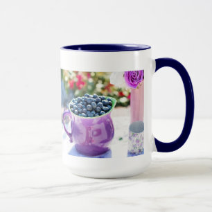 Jolie tasse à café Scène Violette Myrtille