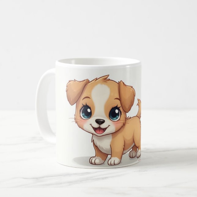 Jolie tasse de chiot. (Devant gauche)