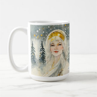 Jolie tasse de Noël de la reine des neiges dans un