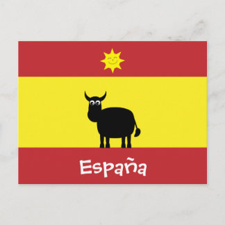 Jolie Taureau Espagnol, Drapeau & Carte postale So