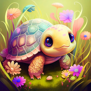 Jolie Tortue Bébé Puzzle
