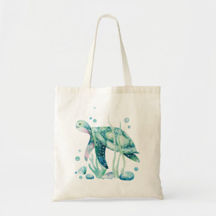 Jolie tortue de mer et composition de coraux sac f