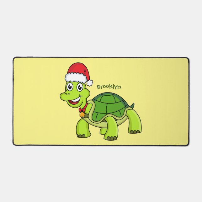 Jolie tortue en chapeau de Père Noël (Recto)