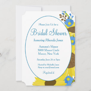 Jolie tournesol Beauté Bridal Douche Invitation