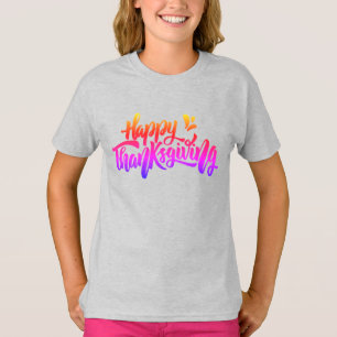 Jolie typographie de texte pour T-shirt Thanksgivi