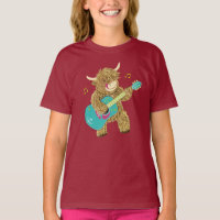 Jolie vache écossaise Highland Joue un T-shirt gui