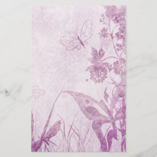 Jolie violet désinfecté Floral et Papillon