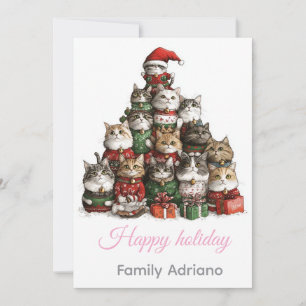 :  🎄 Jolies cartes de Noël avec un chat et un sap