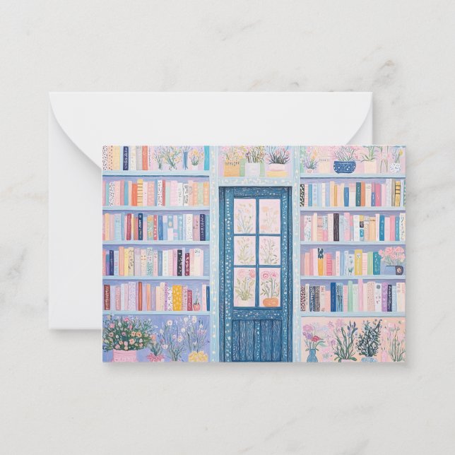 Jolies cartes de notes florales livresques (Dos)