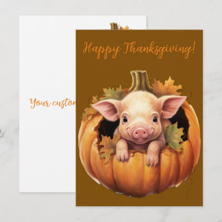 Jolies Cartes de Thanksgiving à l'aquarelle avec u