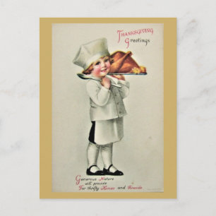 Jolies cartes de vœux de Thanksgiving vintage Dind