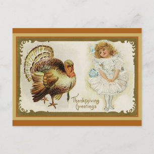Jolies cartes de vœux de Thanksgiving vintage pour