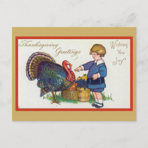 Jolies cartes de vœux de Thanksgiving vintage pour