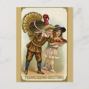 Jolies cartes de vœux vintage pour Thanksgiving po