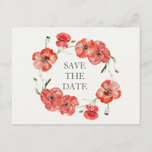Jolies coquelicots floraux cartes de sauvegarde de