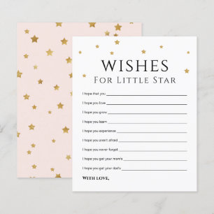 Jolies Étoiles Dorées Carte de Vœux pour Bébé
