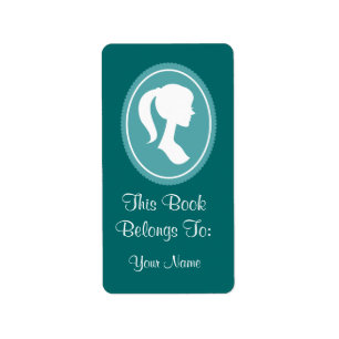 Jolies femmes Silhouette Plaques de livres Sticker