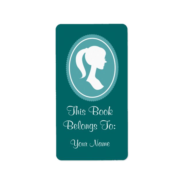 Jolies femmes Silhouette Plaques de livres Sticker (Devant)